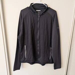 Peter Millar Mens XL Black Zip Up Athletic Jacket Activewear Athleisure Golf